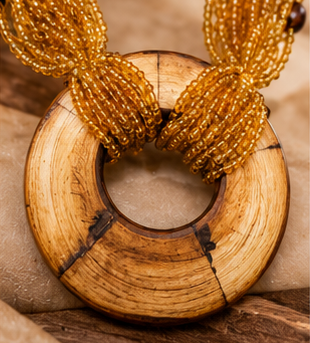 Golden Earth Multi-Strand Beaded Statement Necklace