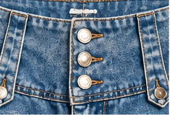 Denim Revival Button-Detail Wide-Leg Jeans
