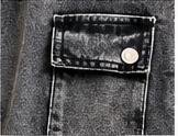 Urban Slate Multi-Pocket Wide-Leg Cargo Jeans