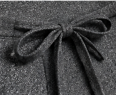 Charcoal Charm Bow-Detail Pleated Skort