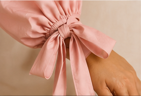 Blush One-Shoulder Statement Blouse