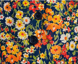 Wildflower Garden Tie-Neck Blouse