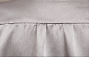 Silver Satin Bow Blouse