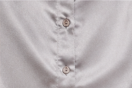 Silver Satin Bow Blouse