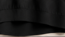 Black Open-Back Long Sleeve Blouse