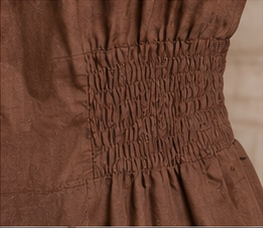 Mocha Embroidered Puff Sleeve Blouse