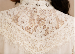 Ivory Lace Victorian Blouse