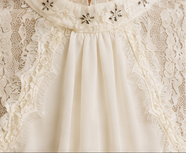 Ivory Lace Victorian Blouse