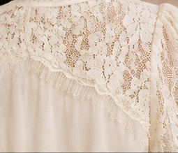 Ivory Lace Victorian Blouse