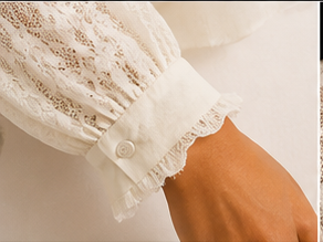 Ivory Lace Victorian Blouse