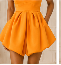 Sculpted Pleat Mini Dress