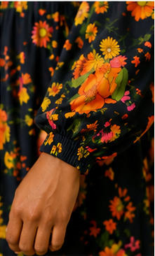 Midnight Garden Floral Maxi Dress