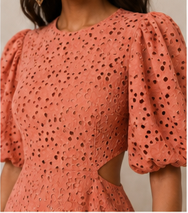 Desert Rose Eyelet Maxi Dress
