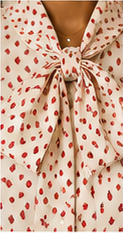 Vintage Dot Tie-Neck Blouse