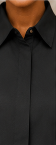 Midnight Puff Shoulder Blouse