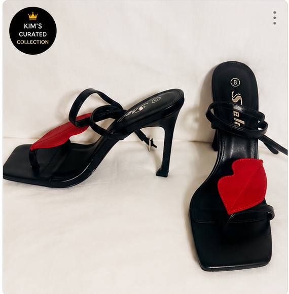 Sweetheart Accent Stiletto Sandals