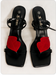 Sweetheart Accent Stiletto Sandals