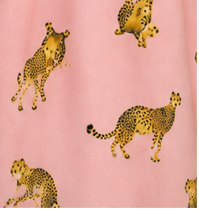 Pink Cheetah Bow-Back Mini Dress