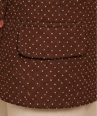 Chocolate Micro-Dot Tailored Blazer