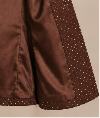 Chocolate Micro-Dot Tailored Blazer