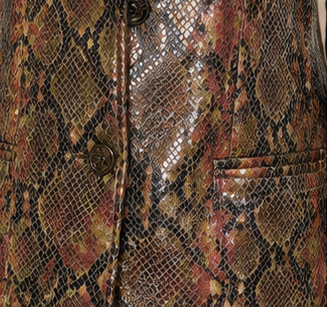 Autumn Mosaic Faux Snakeskin Blazer