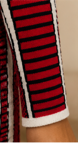 Crimson Contour Sweater Dress