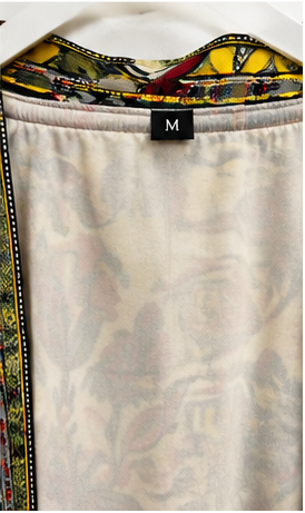 Botanical Mosaic Open-Front Kimono
