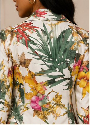 Tropical Bloom Moto Jacket