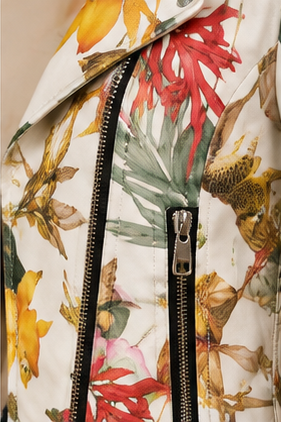 Tropical Bloom Moto Jacket