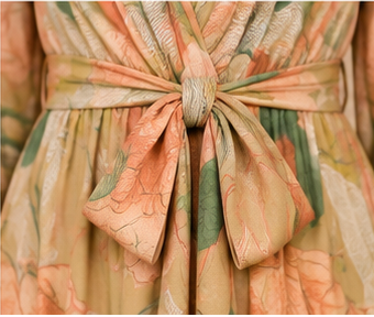Blush Botanical Tie-Front Maxi Dress