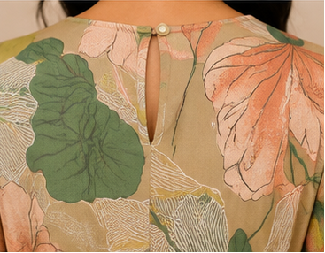 Blush Botanical Tie-Front Maxi Dress
