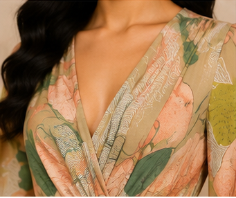 Blush Botanical Tie-Front Maxi Dress