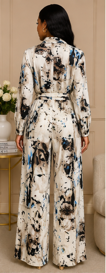 Abstract Art Two-Piece Pant Set