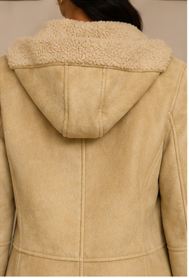 Cozy Faux Shearling Hooded Toggle Coat