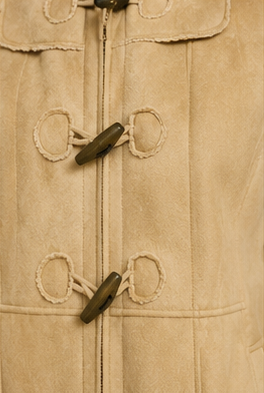 Cozy Faux Shearling Hooded Toggle Coat