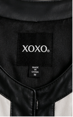Modern Color block Faux Leather Moto Jacket