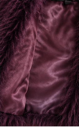 Forever 21 Deep Plum Faux Fur Vest