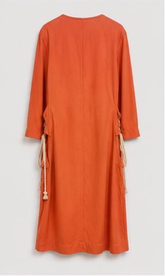 Copper Satin Midi Dress