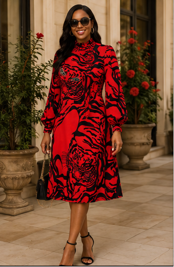 Scarlet Rose Statement Dress