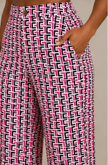 Power Play Pink Geo-Print Pantsuit