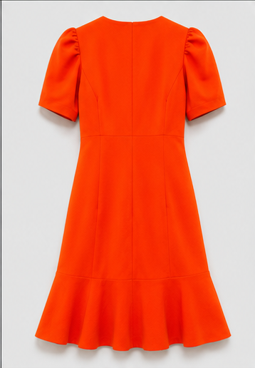 Tangerine Zip-Front Dress