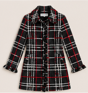 Plaid Statement Coat