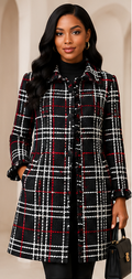 Plaid Statement Coat