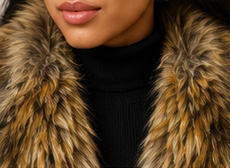 Express Faux Fur Collar Belted Coat – Camel