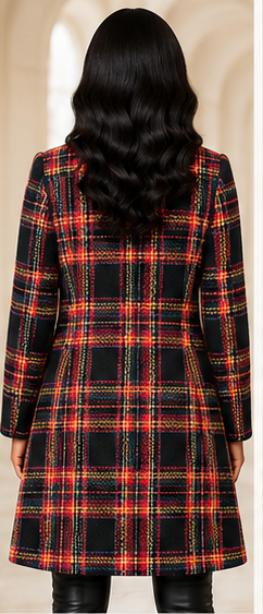 Plaid Wool-Blend Coat – Classic Tartan