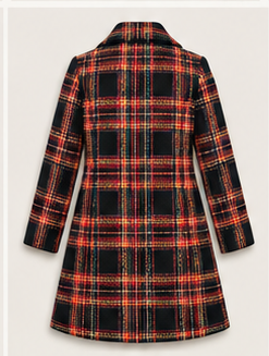 Plaid Wool-Blend Coat – Classic Tartan