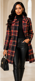 Plaid Wool-Blend Coat – Classic Tartan