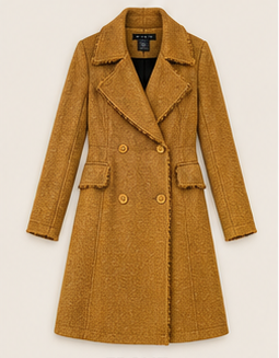 Express Women's Double-Breasted Bouclé Fringe Coat
