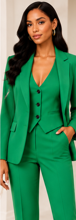 Emerald Executive Three-Piece Suit Set