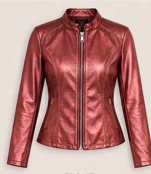 Metallic Rose Moto Jacket